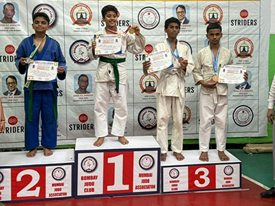 Krrishiv Sharma gold medal at Sensei N.T and  M.N Bangera