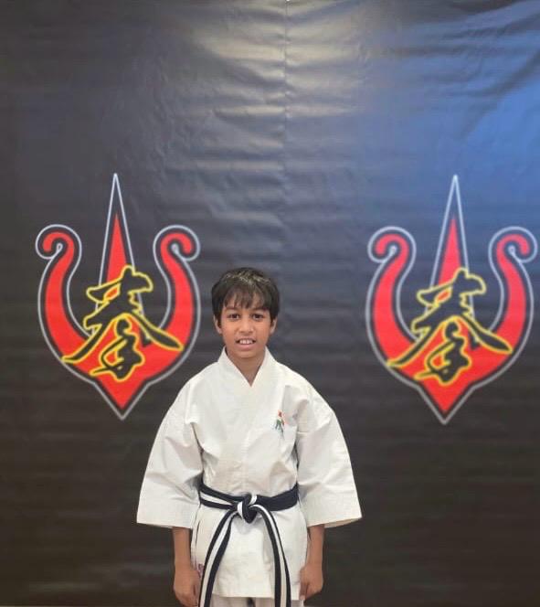 Advay Earns Black Belt Under Karate Grandmaster 