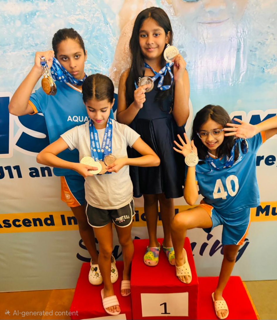NMAJS Girls Shine at ISSO Junior Swimming Competition
