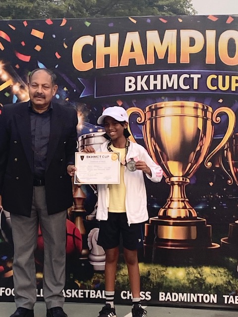 FOR Website:- Under NMAJS Student Achievements   Silver Medal Finish for Veronica Sridharan at Inter-School Tennis Championship