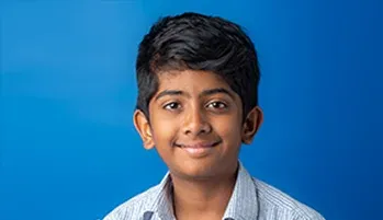 Saketaram Manikantan of MYP 7A scores at Cathedral Hackathon