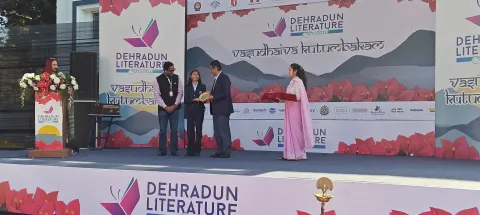 Myra Parekh from Grade 6A has been declared the "WINNER" of the Ruskin Bond Literary Awards 2025 in the Budding Writer category at the Dehradun Literature Festival 2025