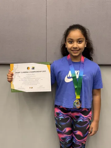 Misha Wins Silver at Sports Climbing Championship 2025