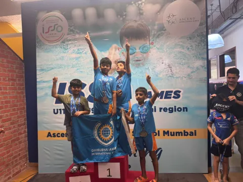 NMAJS Boys' U-9 Relay Team Wins Double Bronze at ISSO Swimming