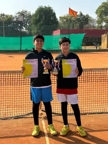 NMAJS Students Win Tennis Doubles Title at All India Super Series