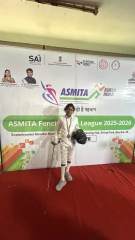 Vedikka Srinivasan Wins Silver at Asmita Khelo India Fencing Competition