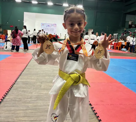 Nitsaa Durlabhji Wins 2 Gold and 1 Silver in Taekwondo