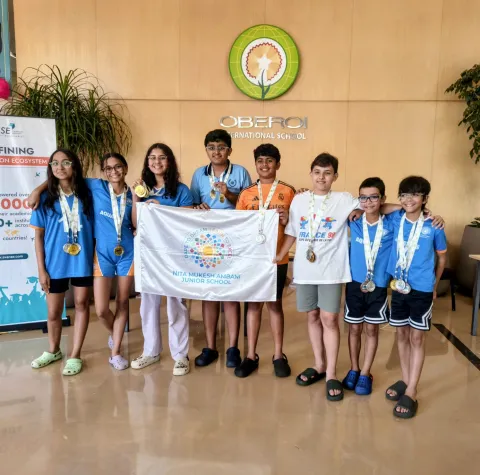 DAIS & NMAJS Students Shine at the Oberoi International School Secondary Swimming Meet