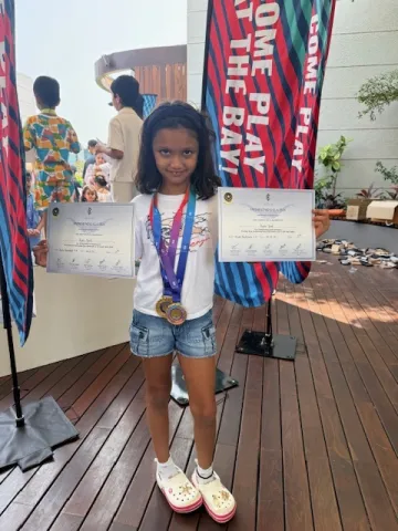 Kyra Goel Excels at The Bay Club Swimming Gala