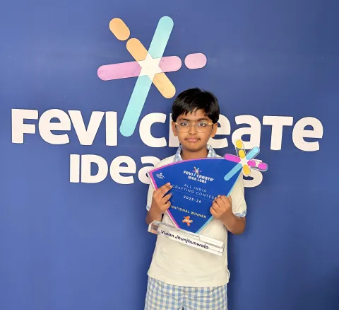  Viaan Jhunjhunwala Crowned National Winner at Fevicreate Idea Lab