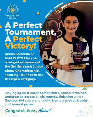 Ahaan Kataruka Excels at the 3rd Smaaash Junior Chess Championship